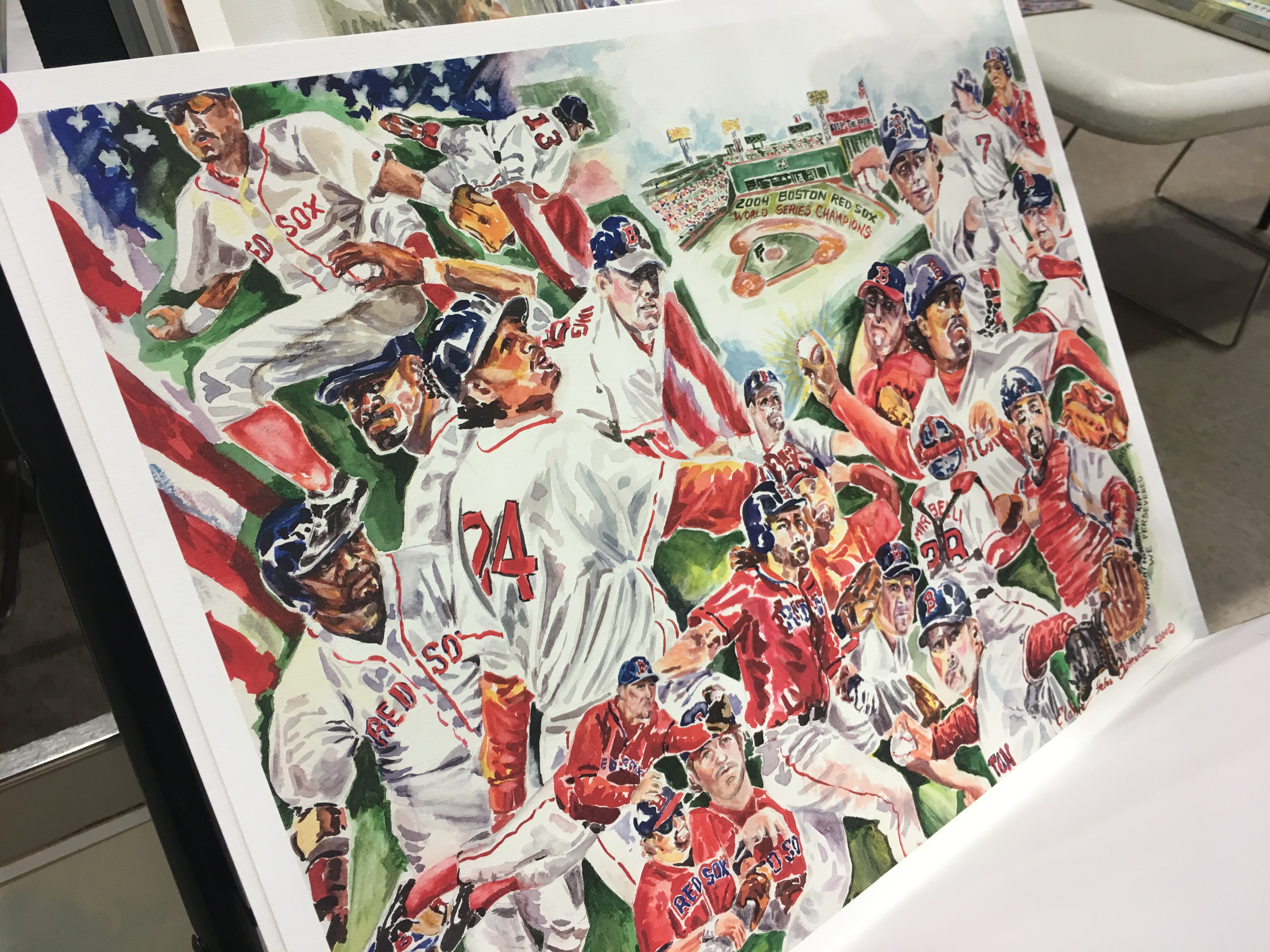 Boston Red Sox prints by Elaine Felos Ostrander