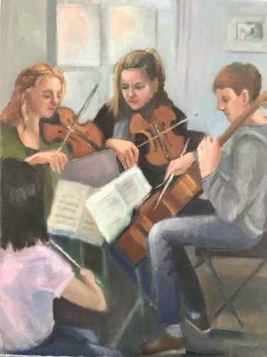 ©Martha Little Fuentes, The Practice Session. Oil on canvas, 11 x 14 inches
