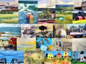A collage of pictures showcasing the diverse landscapes captured by The Guild of Harwich Artists.