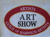 Art show poster with logo
