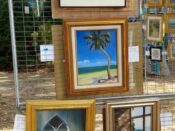 A painting of a coconut tree