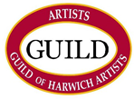 The logo for the guild of harwich artists.